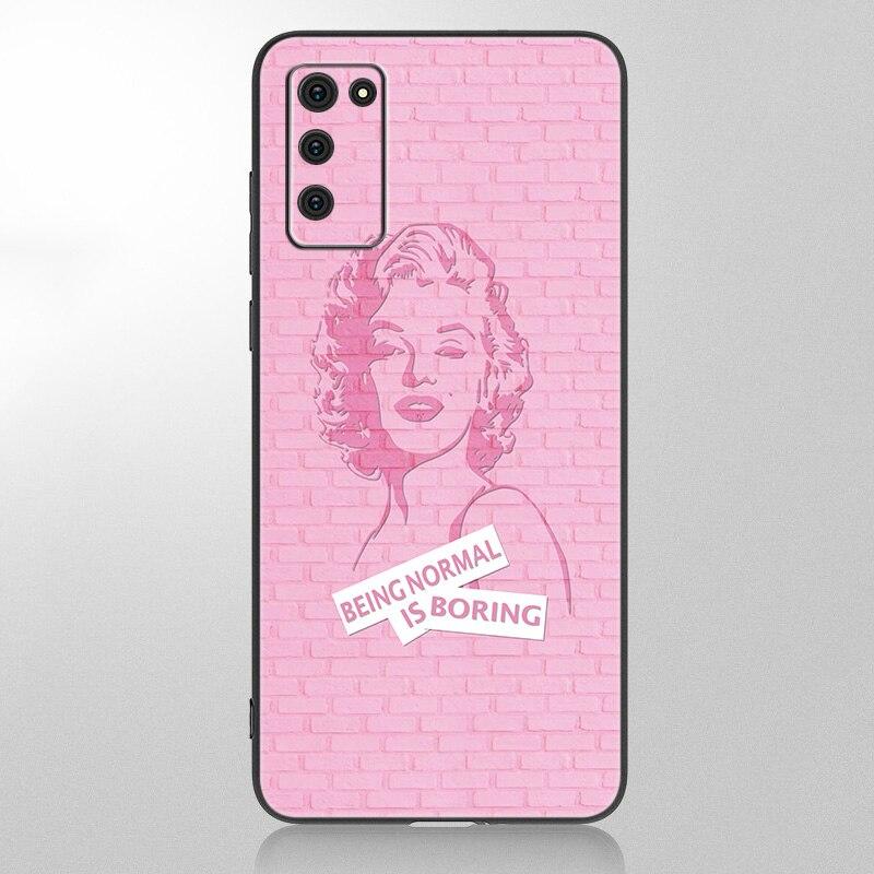 Сексуальный чехол для телефона Мэрилин Монро для Samsung Galaxy A12 A02S A22 A32 A52 A72 A71 A51 A41 A31 A21 A11 A50 A70 A10S A20S, черный чехол
