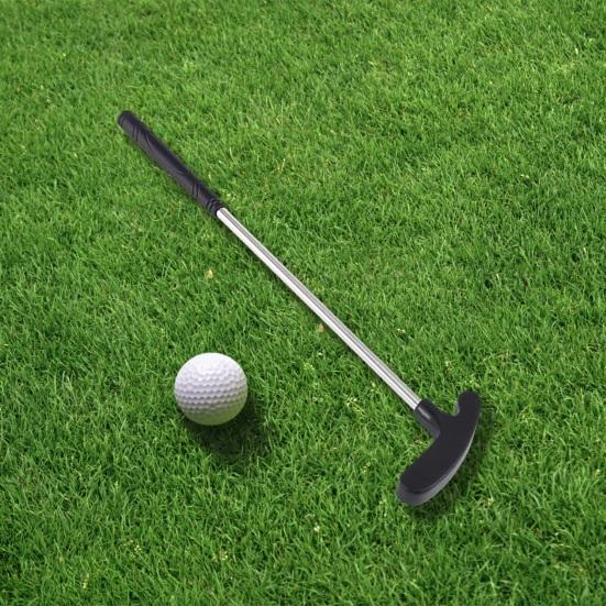 1 Set Mini Golf Putter Club with 2 Golf Balls TPR Grip Right Left Handed Stainless Steel Golf Club Kids Adults Table Game Golf Putter Training