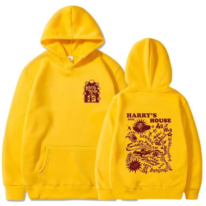 Толстовка с капюшоном Harry's House Love On Tour для мужчин и женщин, эстетичная графическая толстовка с капюшоном из осеннего флиса, повседневная толстовка с принтом в стиле винтажных комиксов