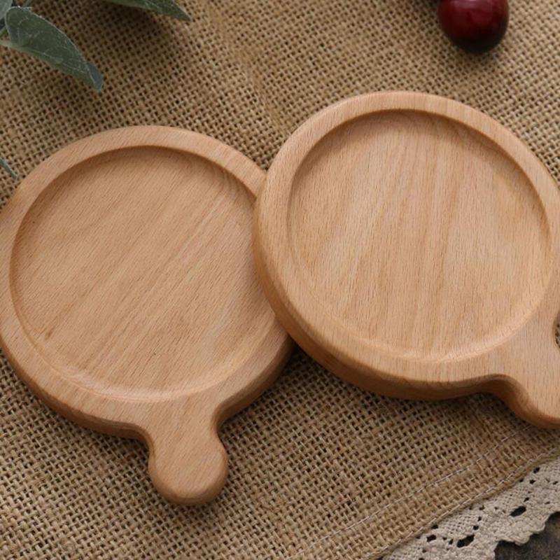 Natural Beech Wooden Coaster Drink Mat Cup Pad Round Square Heat Resistant Pad