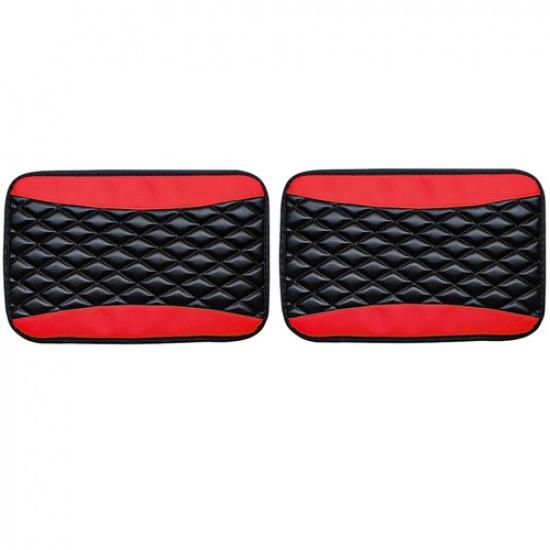 2x Car Leather Armrest Pad Cover Protector Center Console Box Cushion Universal
