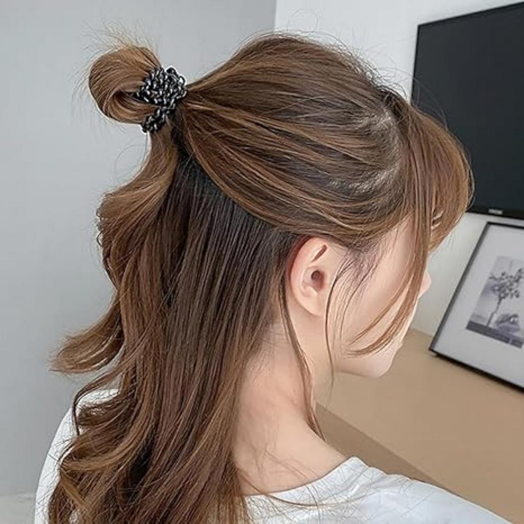 Спиральные резинки для волос, 10 шт., резинки для волос в виде телефонного шнура, пластиковые резинки для волос, держатели для хвостиков, аксессуары для волос без повреждений для девочек, женщин, дам