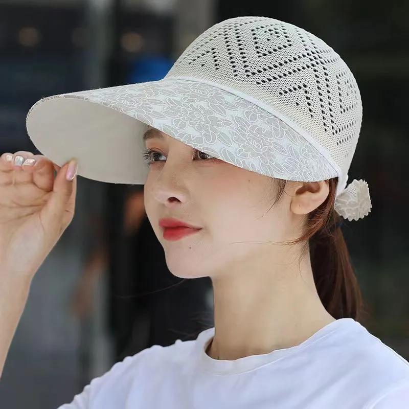 WTEMPO Летние однотонные солнцезащитные шляпы с открытыми полями для женщин, дышащие, складные, пляжные, солнцезащитные шляпы