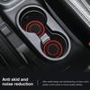 2Pcs Car Cup Coasters Heat-Resistant Non-Slip Design Waterproof Groove Pattern Universal Cup Holder Automobile Interior Accessories