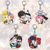Classic Anime Fairy Tail Cute Q Version Characters Keychain Cartoon Print Acrylic Pendant Keyring