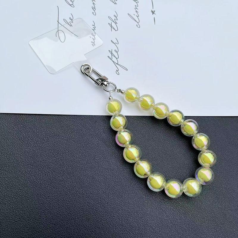 Роскошный браслет из бисера, цепочка для телефона, акриловая подвеска для iPhone 11 13 Pro Max, женская Золотая цепочка с защитой от потери, подвесные украшения