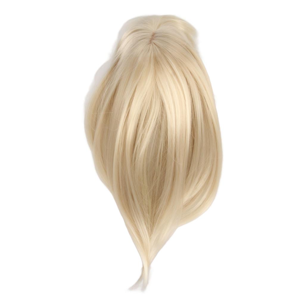 1 6 Ball Jointed Doll Wig for 15.5 To 17cm Doll Milk Gold Long Hair with Bangs DIY Doll Wig