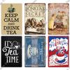 Tea Sign Metal Sign Plaque Metal Vintage Shabby Chic Tin Sign Metal Poster Decorative Iron Plate Kitchen Wall Decor