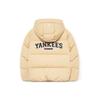 MLB FW23 New York Yankees Letter Patch Hooded Down Jacket Unisex Jacket Beige 3ADJV0236-50SAL