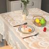 Элегантная кружевная скатерть прямоугольная, полиэстеровая французская романтическая трикотажная ткань, покрытие для стола, машинная ажурная конструкция, украшение для домашнего обеденного стола