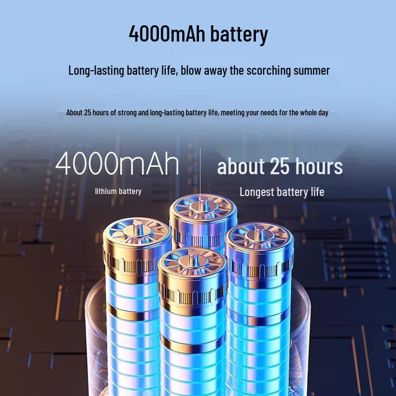 High-Speed Portable Handheld Cooling Fan with Long Battery Life