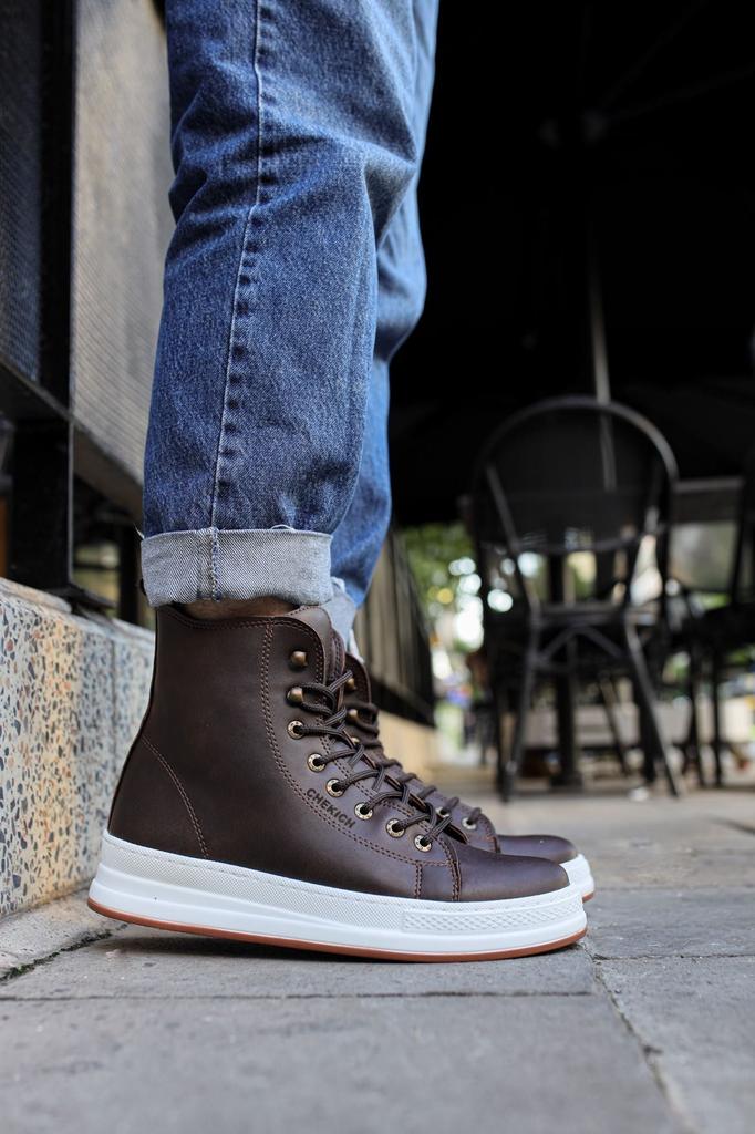 Men's Fashion Booties Bootie Boots Brown Shoes