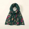 New Floral Cotton Scarf Women Thin Flower Embroidered Shawls And Wraps Foulard Hijab Stoles Vintage Sunscreen Scarves