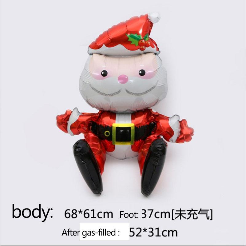 1 шт., рождественские шары Санта-Клауса из алюминиевой фольги, украшения для дня рождения, свадьбы, рождественского декора