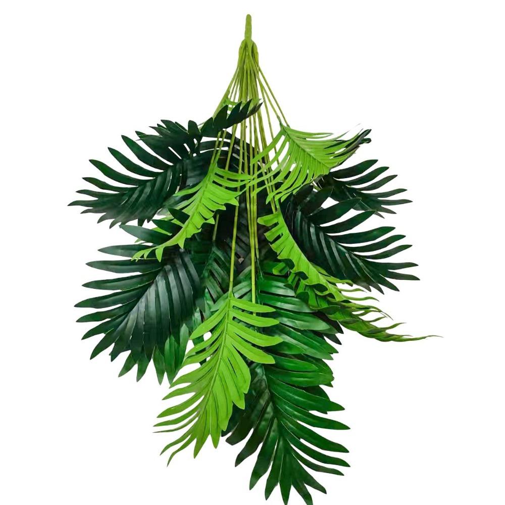 21 Leaves Fake Palm Tree Plastic Artificial Tropical Plants Faux Tropical Leaves  Indoor Decor