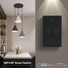 AXUS WiFi Ewelink APP Световые настенные выключатели Сенсорные Умные Беспроводное Дистанционное Управление Без Нейтрального Провода Установка Поддержка Alexa Google Home