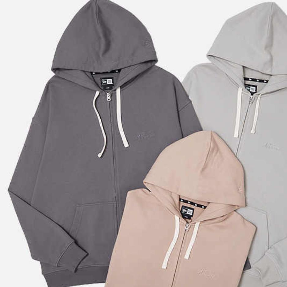 New Era Свитшот с капюшоном и длинным рукавом свободного кроя с вышивкой FW24, унисекс, темно-серый 14385208