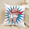 American Funny Cartoon Captain Pillow Case Natural Linen DoubleSided Printing Sofa Home Decor Cushion Cover