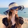 Летняя новая шляпа женская модная жемчужная кружевная шляпа-бант соломенная шляпа защита от солнца солнцезащитная шляпа пляжная шляпа от солнца