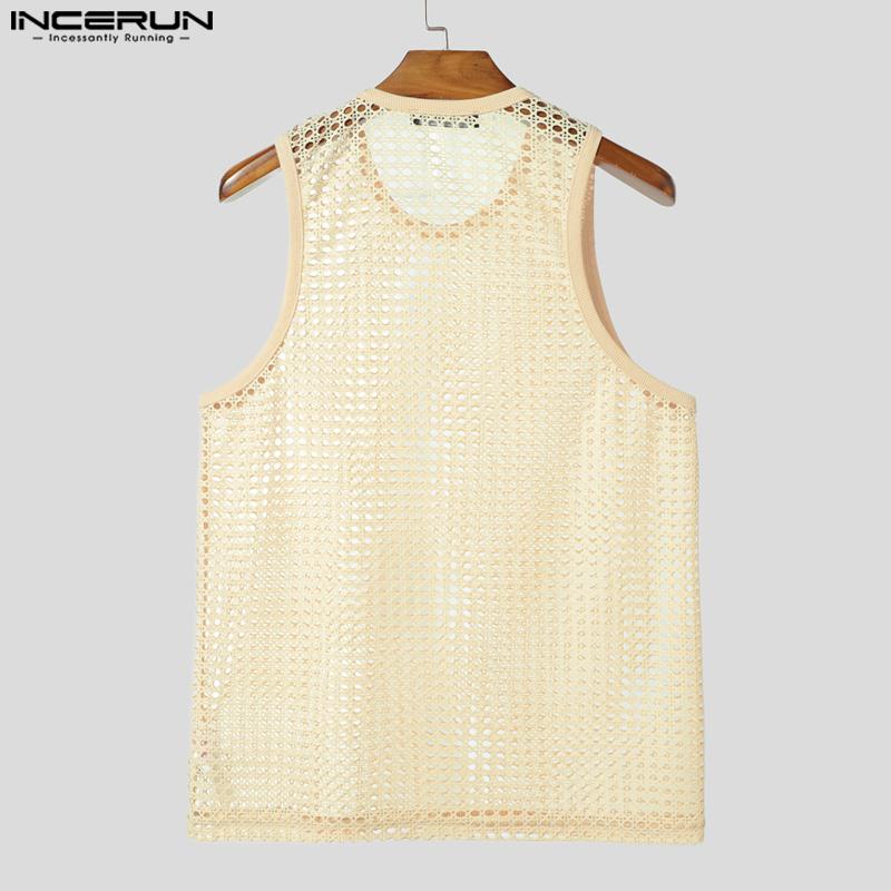 INCERUN Мужские майки без рукавов с вырезами и шорты, пляжные комплекты из двух предметов