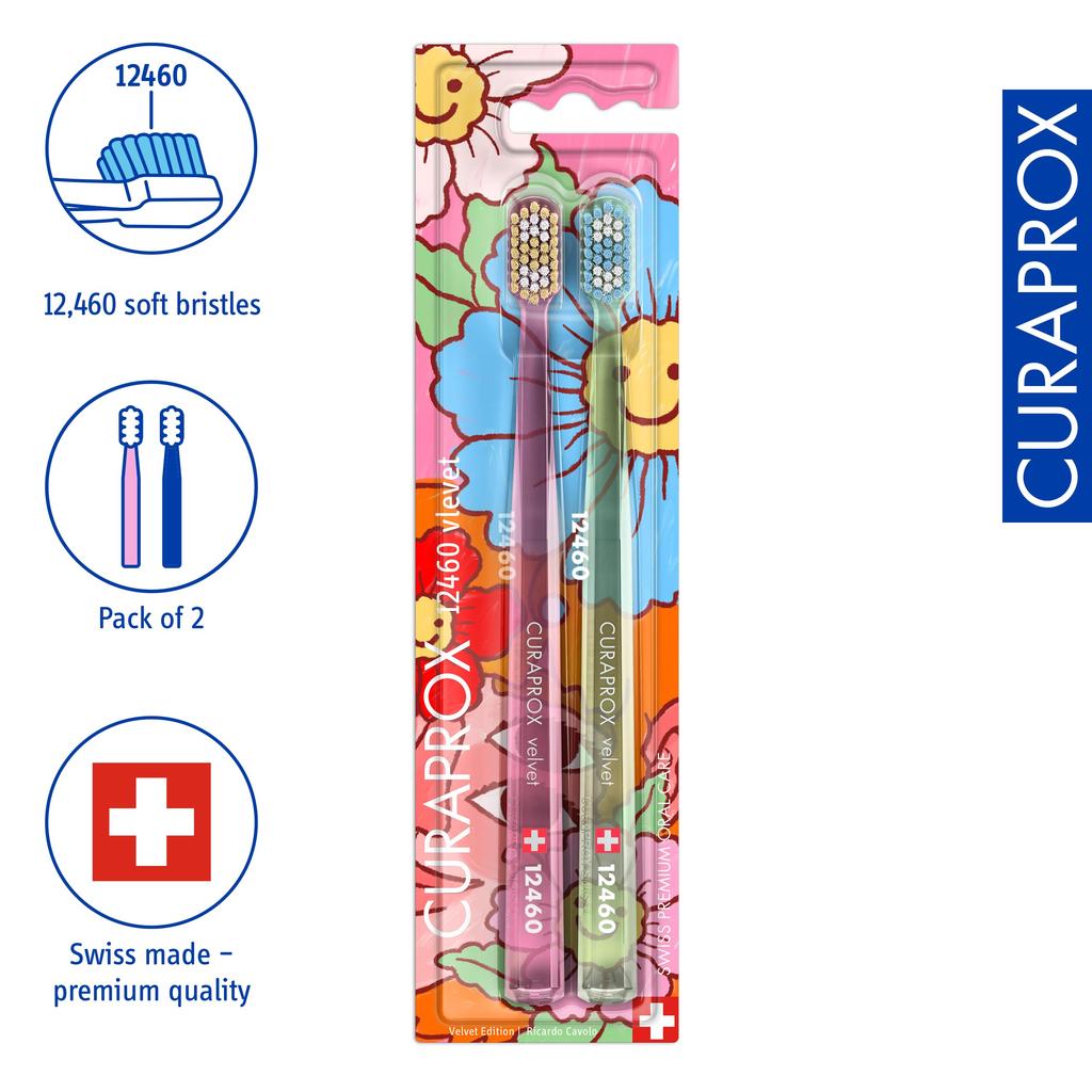 Curaprox Toothbrush CS12460 Velvet Edition of (Set 2)