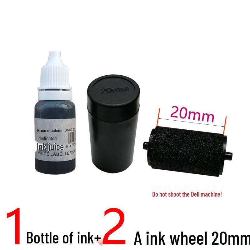 Single-Row Price Marker Kit: Ink Gun, 5500 Labels, Ink Roller, and Accessories.