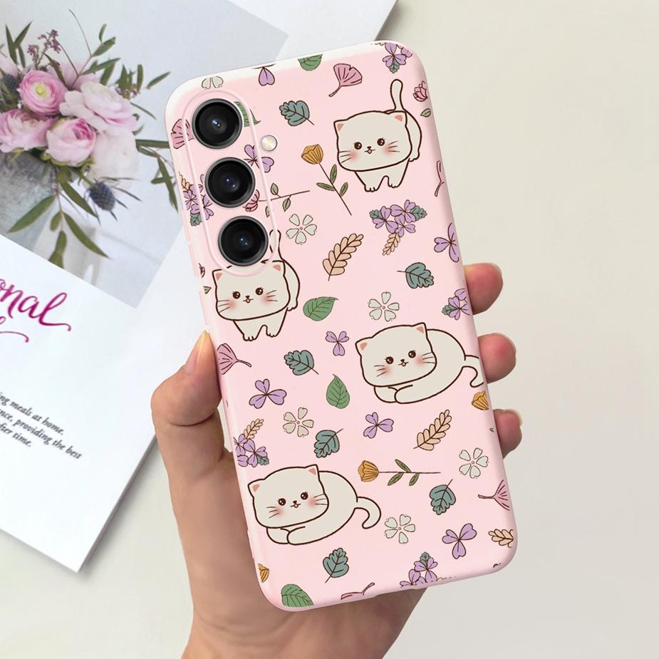 Чехол для Samsung Galaxy S23 FE S23+ Милый чехол-бампер с мультяшным динозавром из мягкого ТПУ для Samsung S23 Plus S 23 Ultra S23FE