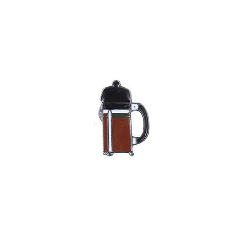 Мини-чайник для AeroPress и пуровера, эмалированная кофейная брошь, значок, аксессуар