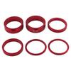 6Pcs Bike Fork Washer Set 2/5/10mm Bicycle Headset Spacer Bike Headset Stem Spacers Aluminum Alloy for 28.6mm Front Fork Bike