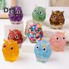 Natural Crystal Owl Ornament Handcrafted Resin Owl Figurine with Crystal Gravels Inside Collectible Colorful Owl Ornament for Home Decor Reiki Healing