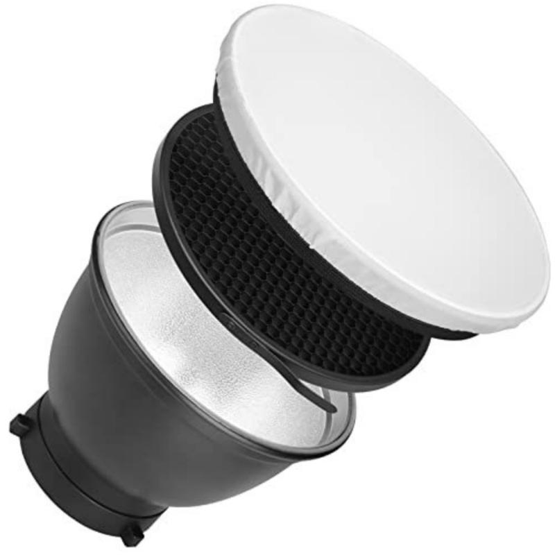 Baorong Mount 7-дюймовый отражатель-диффузор абажур с/без сотовой решетки 20° 40° 60° для студийного стробоскопического освещения