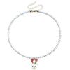 Cartoon Christmas Necklace Clavicle Chain Cartoon Pendant Choker Vintage Pearl Chain  Girl