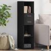 VidaXL Highboard Black 30x42.5x124 Cm Engineered Wood, Sideboard, Cupboard, Side Cabinet, Cabinet, Storage Cabinet, 846153