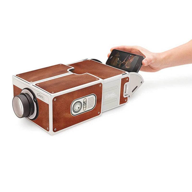 PDTO V2.0 DIY Мини-проектор для смартфона, домашний кинотеатр, кино, видео для iPhone