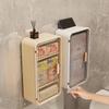 Multifunctional Household Wall-mounted Punch-free Flat Door Tissue Box Bathroom Storage Box Tissue Box Bathroom Transparent Wall-mounted Paper Box