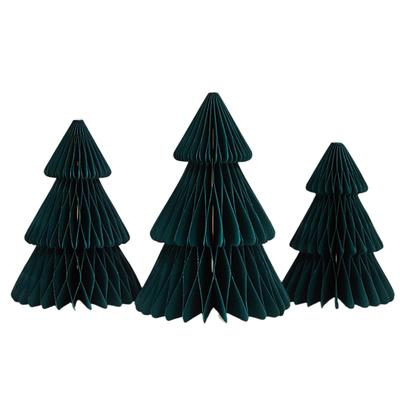 3 шт. Мини Рождественская елка Сотовая Рождественская елка Бумажная Рождественская елка для Рождества Зимнего фестиваля Новогоднее украшение