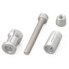 Daytona 26129 Motorcycle Aluminum Billet Bar End Aftermarket Round Plug/Spinner Fitting Mount Set 26129 Silver