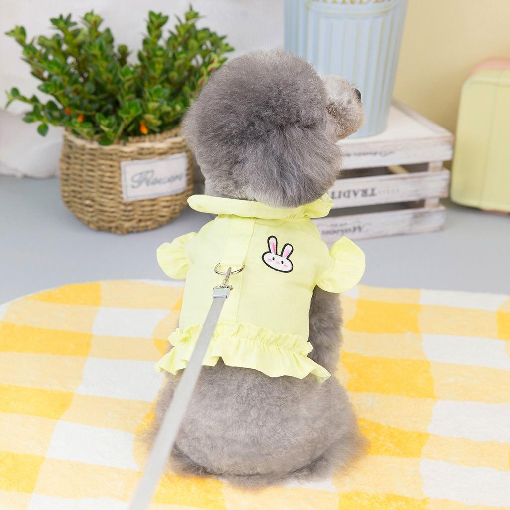 2023 Spring and Summer Pet Clothes Puppy Clothes Teddy Clothes Chest Back Dog Skirt Rabbit Cowboy Chest Back Wholesale