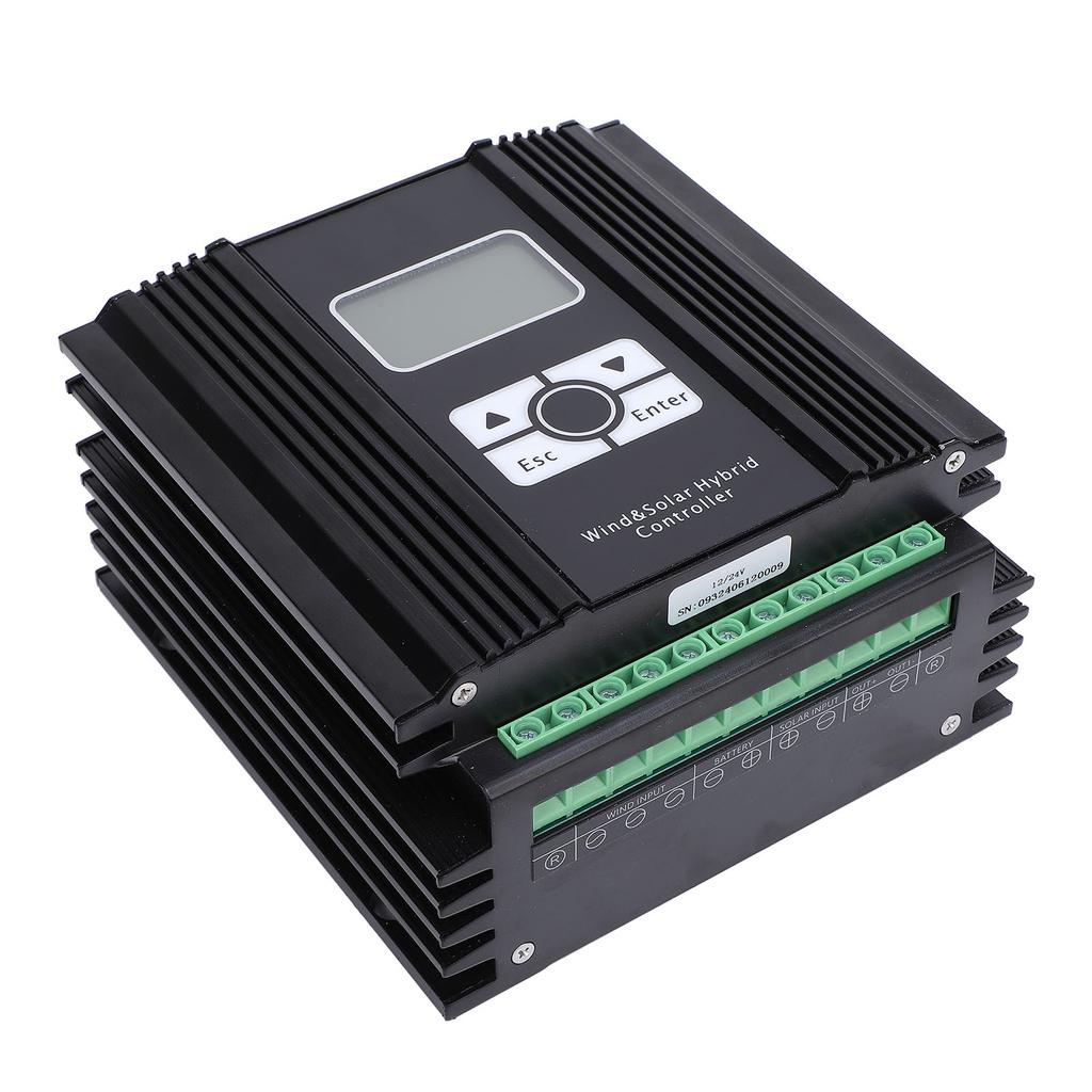 Wind Solar Hybrid Charge Controller 12V/24V MPPT Technology LCD Display Solar Panel System