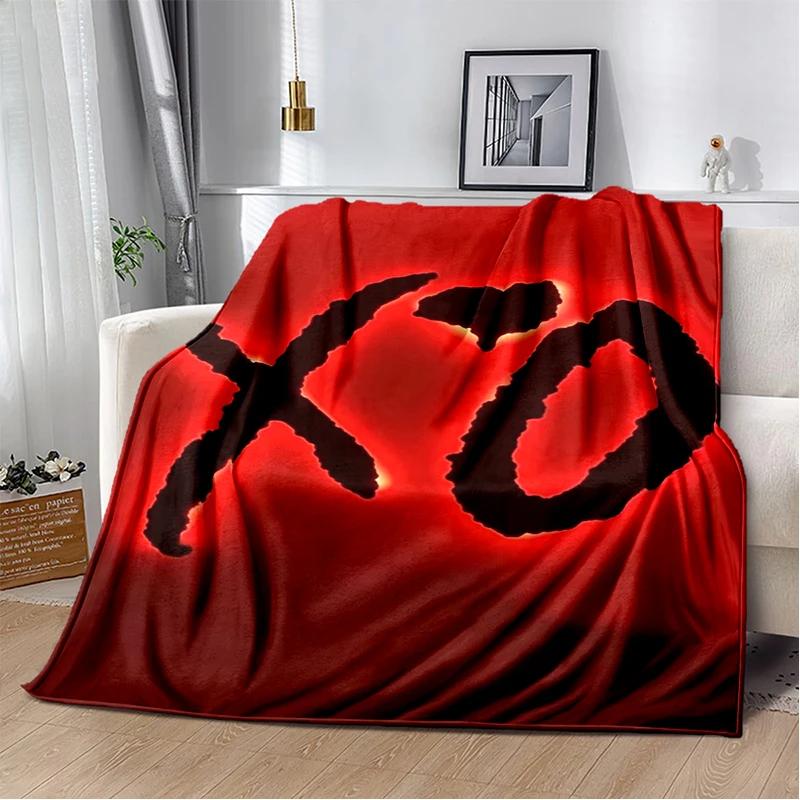 3D THE WEEKND,XO Альтернативный R&B Эйбел Тесфайе Фланелевое одеяло, Мягкое плед для дома Спальни Кровати Дивана Покрытие для путешествий Подарок ребенку