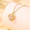 Love Necklace Women'S Light Luxury Trend Versatile Micro-Inlaid Shining Zircon Jewelry