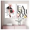 Canvas Art Print Sexy Lips Paintings High Heels Posters Pink Flower Wall Pictures Home Decor Fashion Poster Women Perfume Makeup