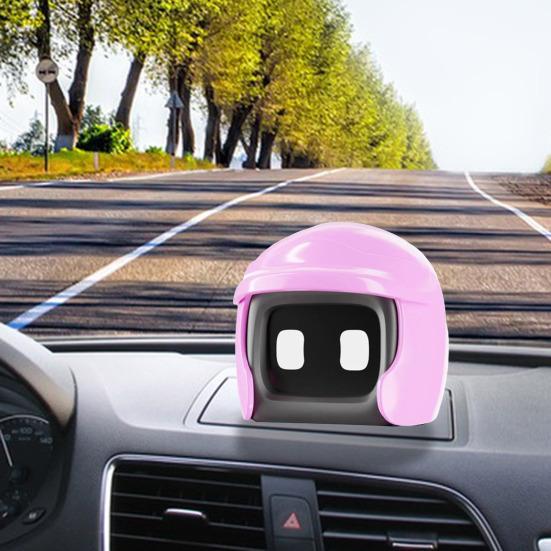 Шлем автомобиля робот милый водительский приятель робот фигурка игрушечная машинка приборная панель мини украшение