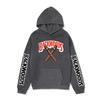 Mens Oversized Hooded Sweatshirt With Cigar Print Winter Fleece Lined Cotton Blend Casual Pullover