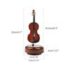 Violin music box, vintage rotatable base music box, classic realistic instrument, handmade model, birthday gift