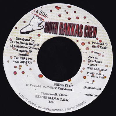 7-дюймовая пластинка BEenie MAN & T.O.K. - Принеси это NONE Южный Раккас Cr 2003 Ямайка Регги, Ска и Даб Б/У