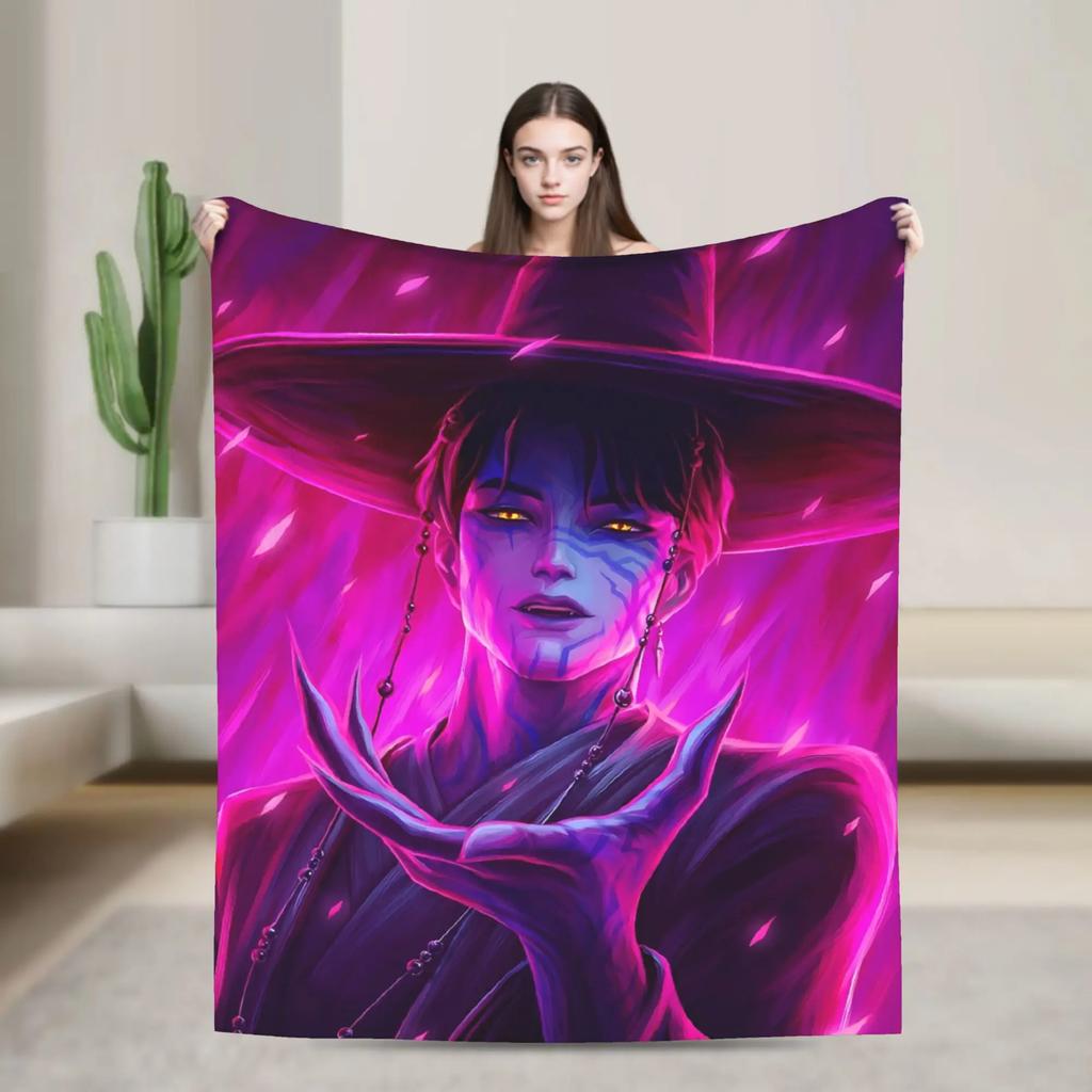 Super Soft Decorative Throw Blanket KPop Demon Hunters Anime Flannel Bedspread for Couch Bed Sofa Cover