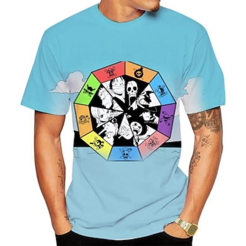 One Piece Обезьяна D. Футболка с Луффи, аниме-мультфильм, аниме 3D, 3D Harajuku, графика для пар, мужчин, женщин, взрослых, Back To School, 3D-принт