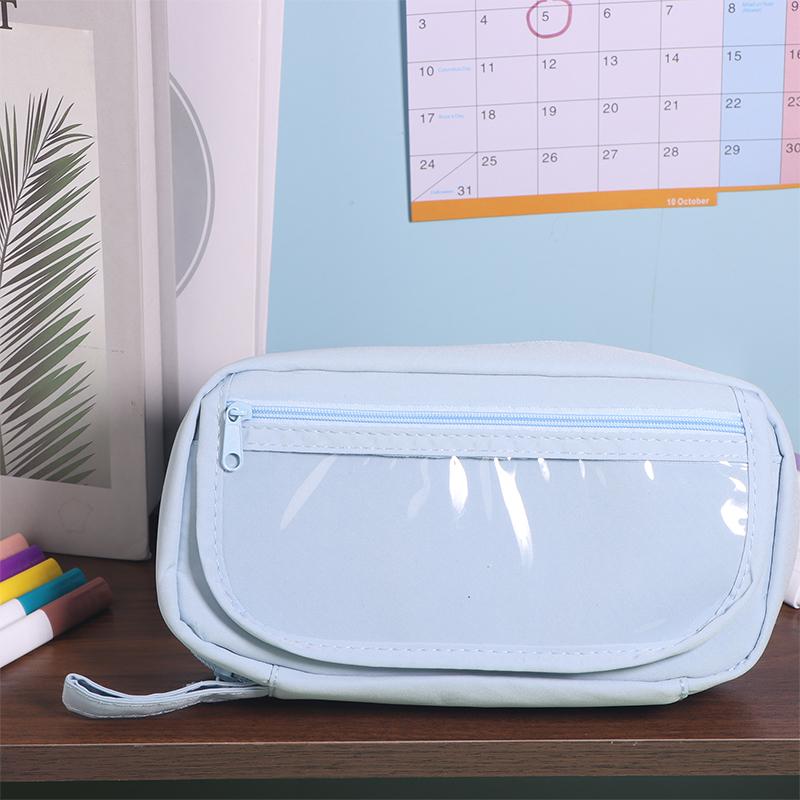 Многослойная портативная большая вместительная сумка для карандашей прозрачная эстетичная сумка для карандашей на молнии канцелярские принадлежности для школьников подарки