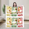 Black History Blanket  Flannel Novelty Breathable Throw Blankets for Coverlet All Season
